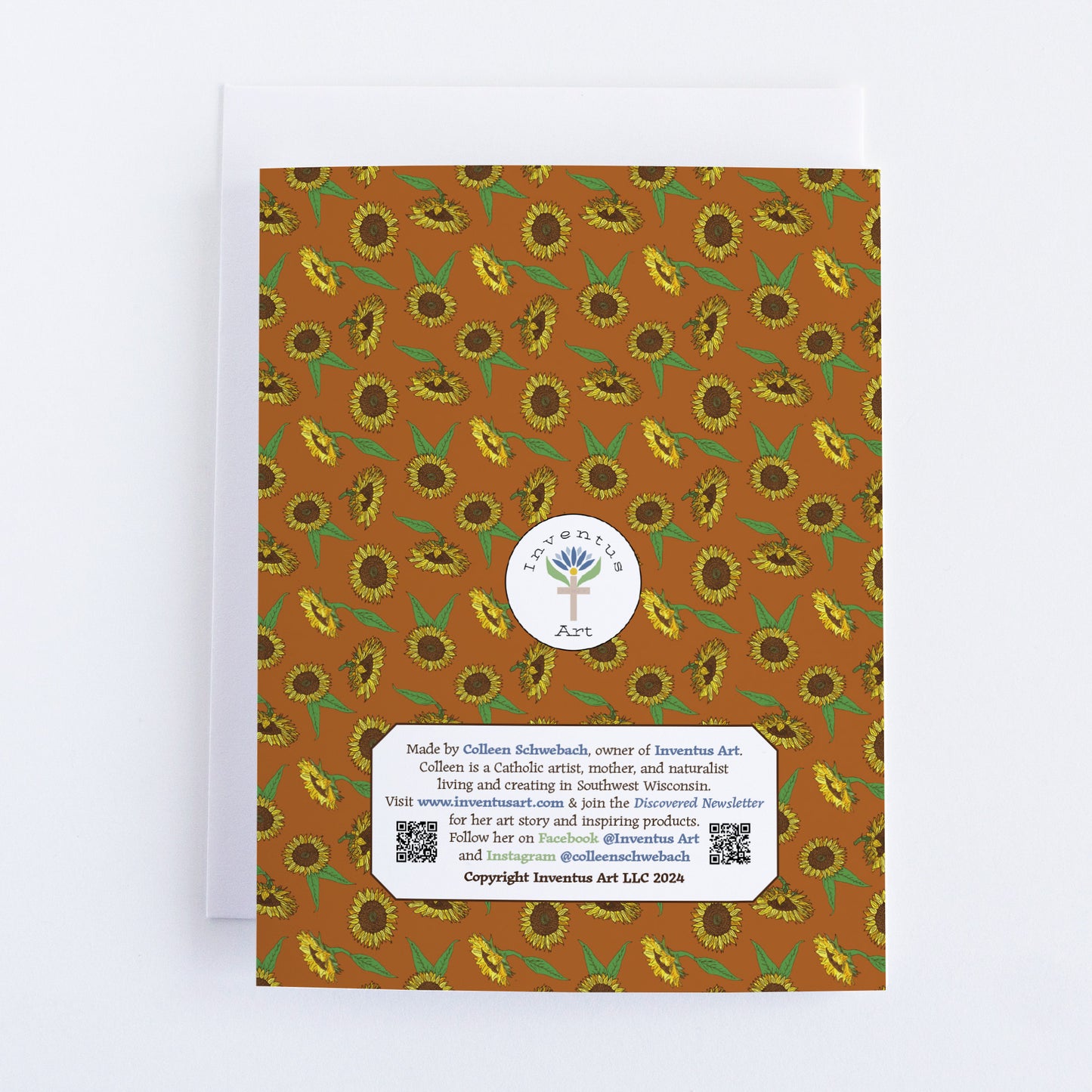 Single "You brighten up my life" Greeting Cards with Peel-and-stick Envelopes (A2 size; 5 color choices)