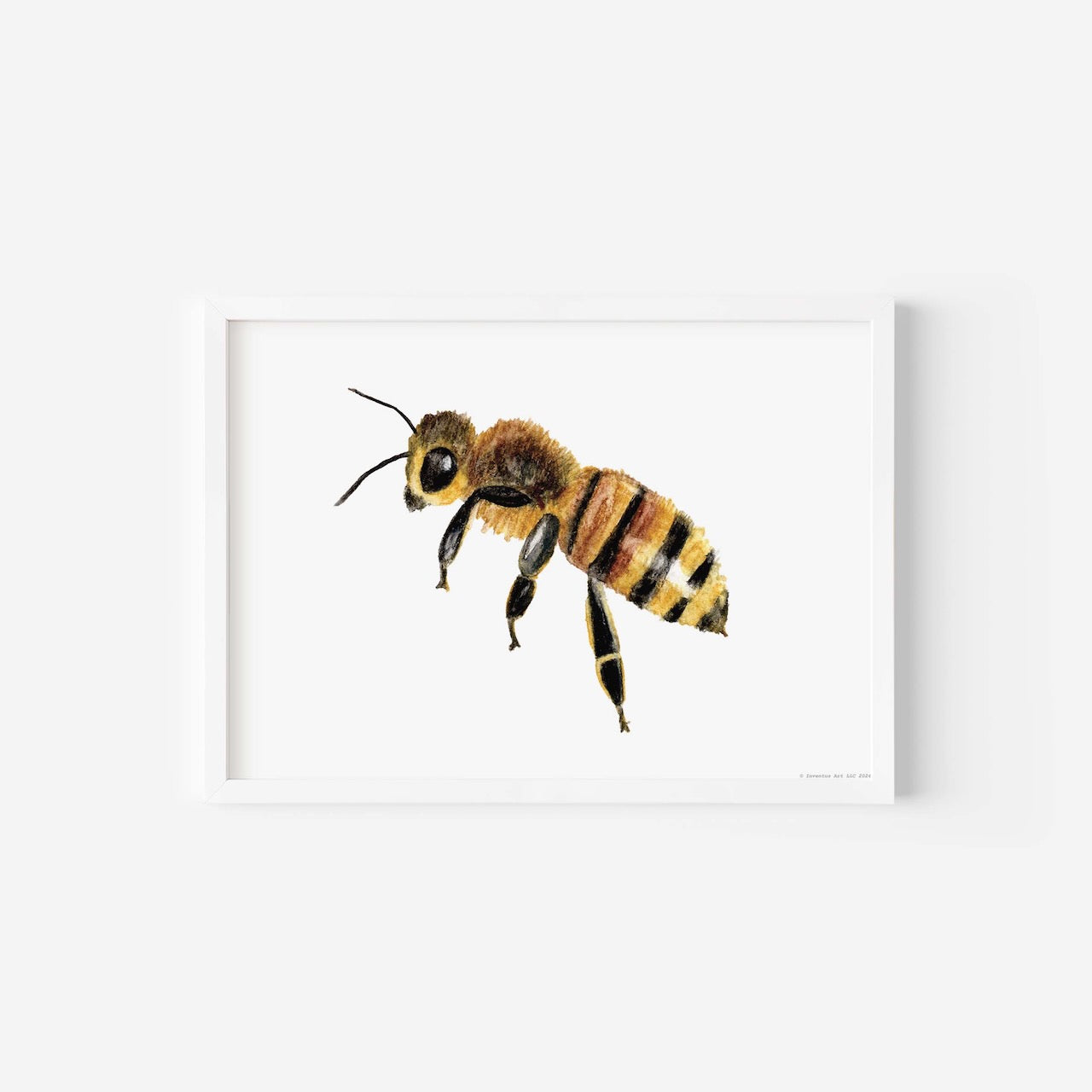 Honeybee Art Print on Paper (5"x7"; special edition signed; unframed)