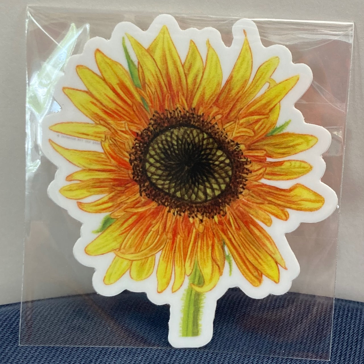 Ring of Fire Hybrid Sunflower Vinyl Sticker (2.63″ × 3″)