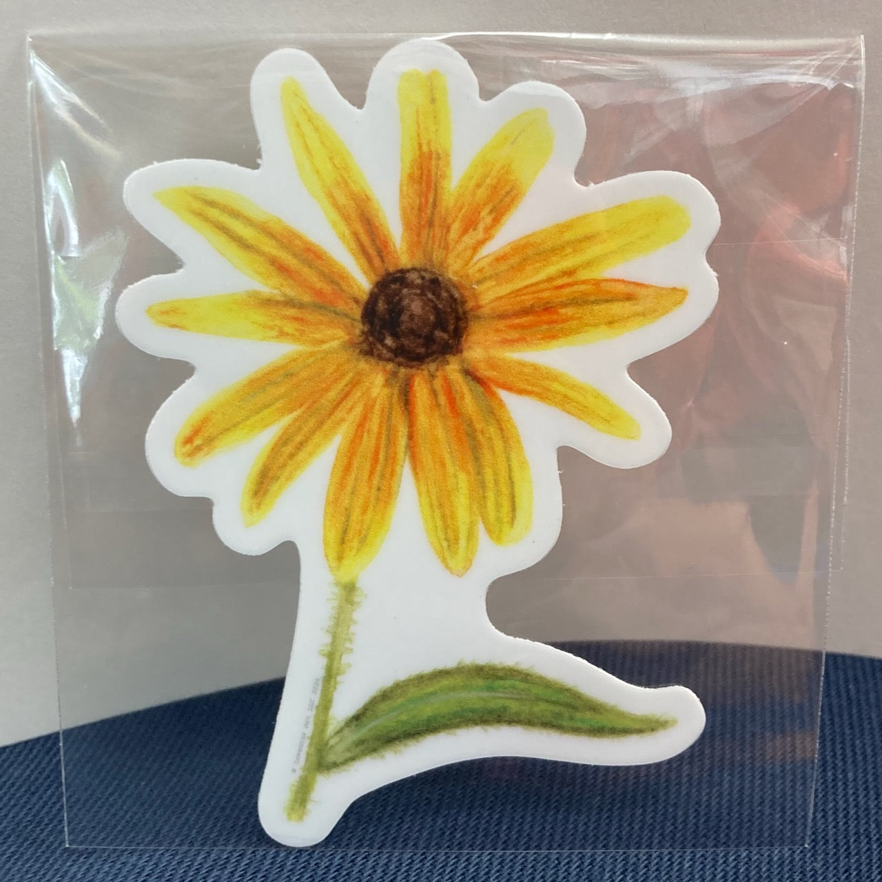 Black-eyed Susan Vinyl Sticker (2.3″ × 3)