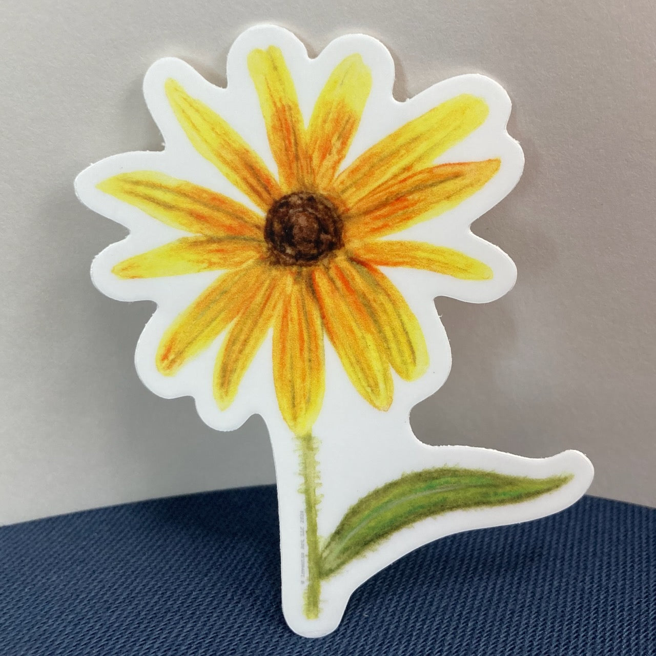 Black-eyed Susan Vinyl Sticker (2.3″ × 3)