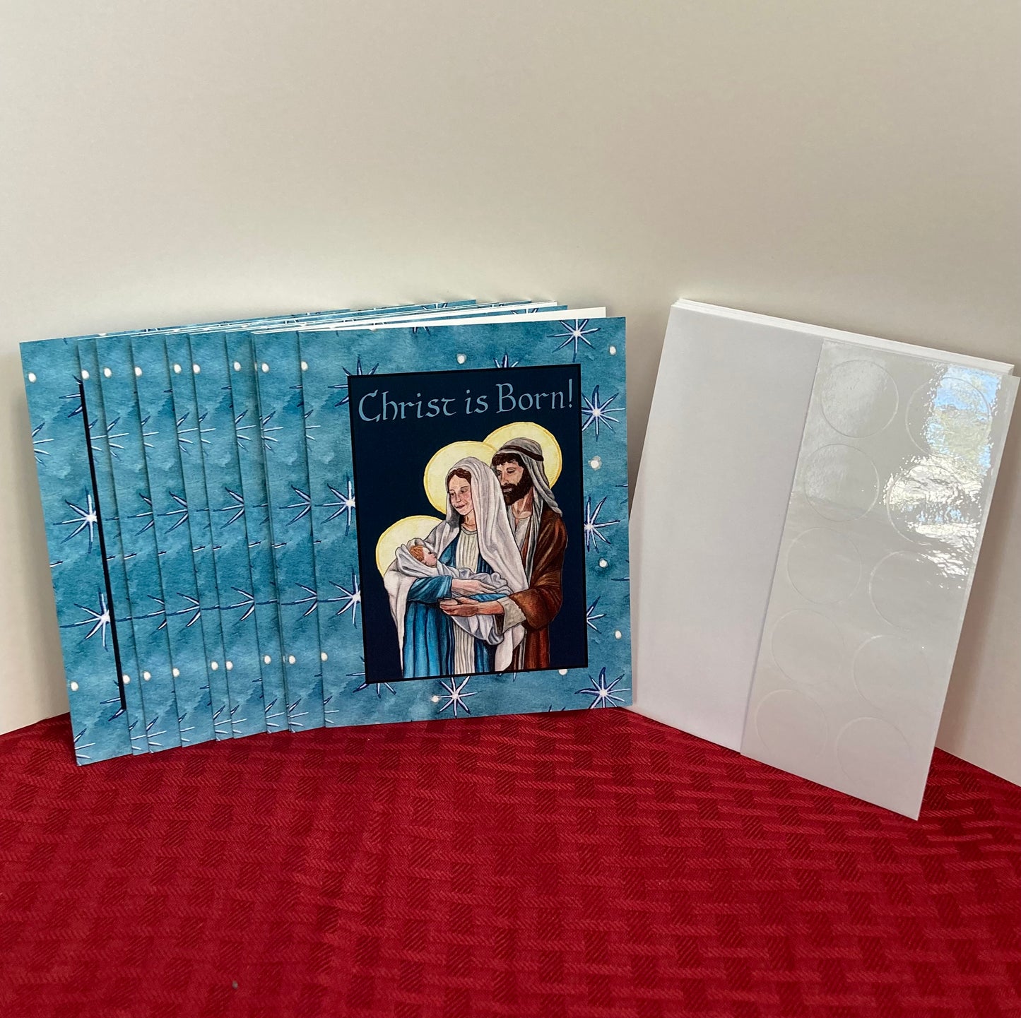 Box of 10 "Merry and Bright" Christmas Greeting Cards (A2) (Copy)