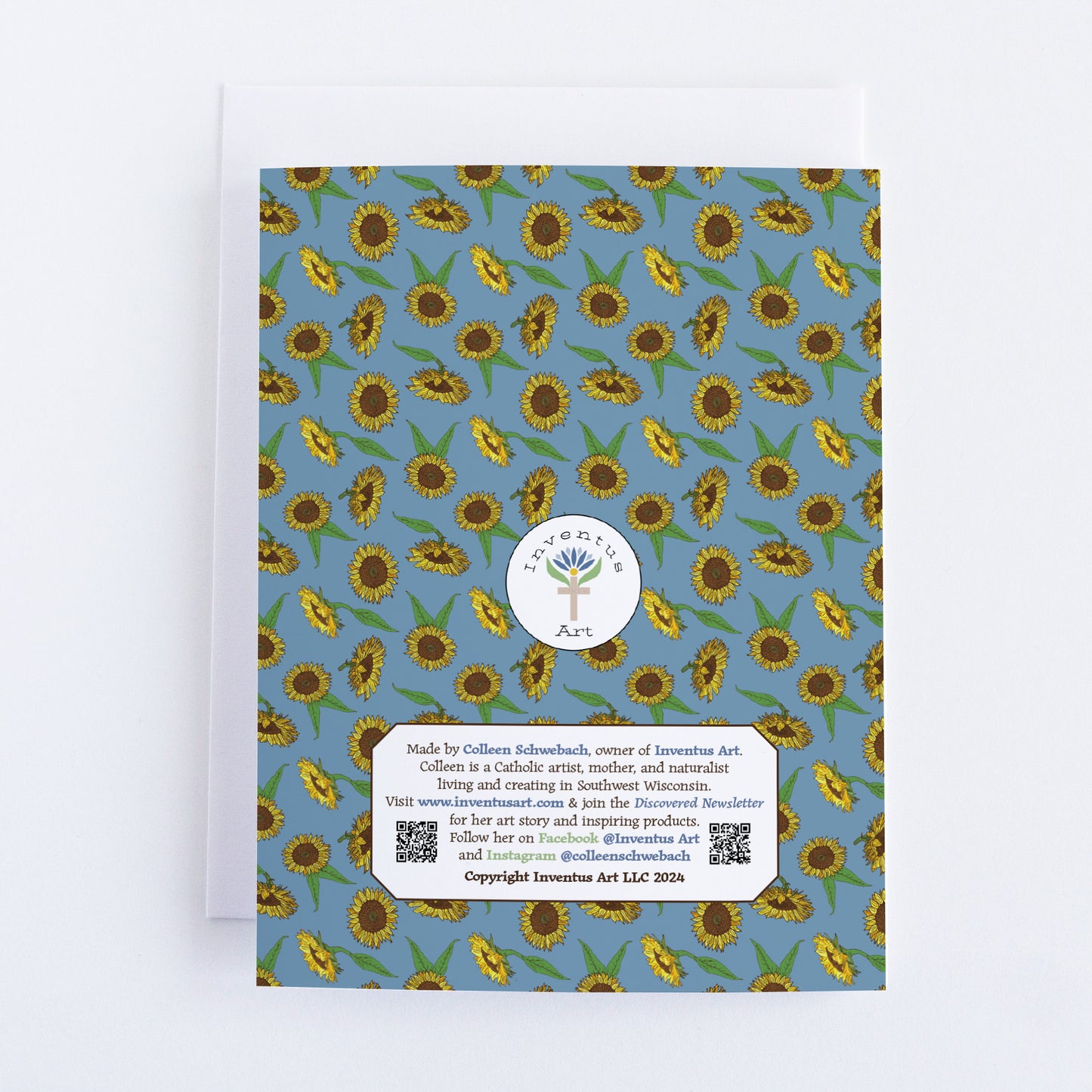 Single "You brighten up my life" Greeting Cards with Peel-and-stick Envelopes (A2 size; 5 color choices)