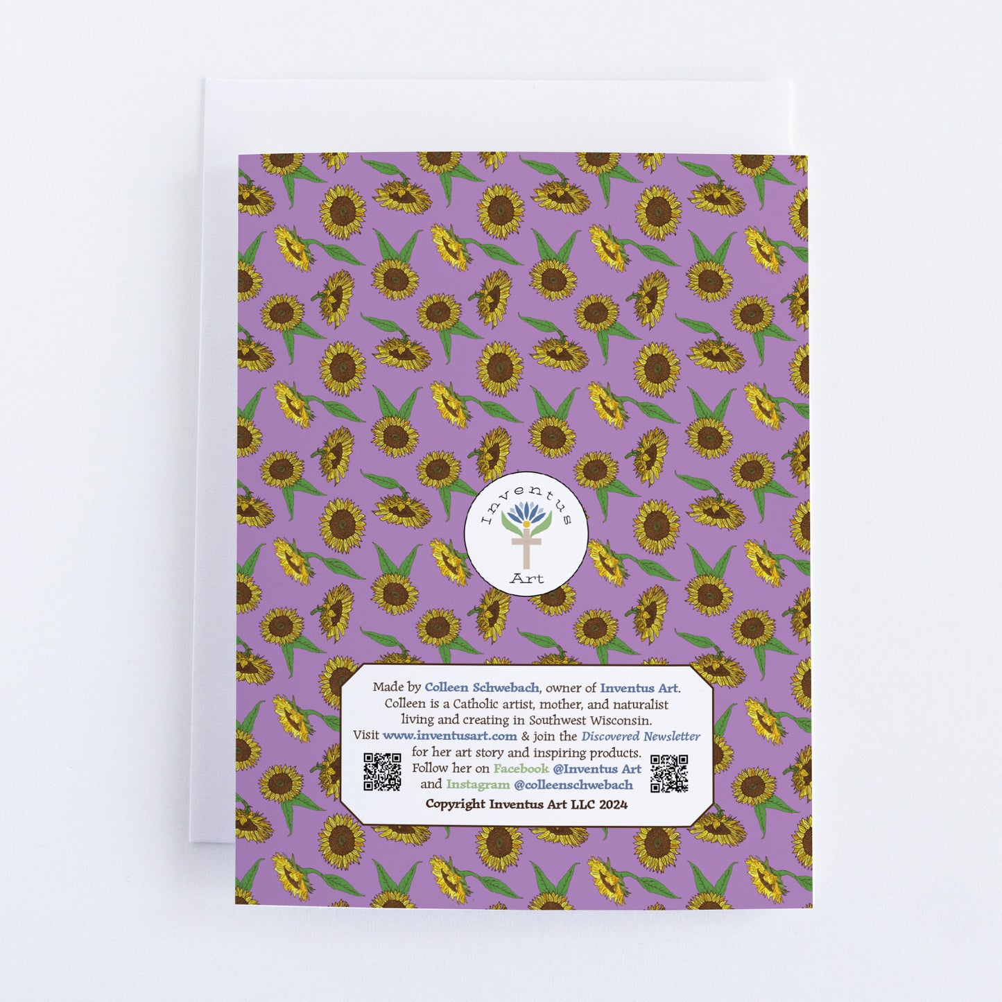 Single "You brighten up my life" Greeting Cards with Peel-and-stick Envelopes (A2 size; 5 color choices)