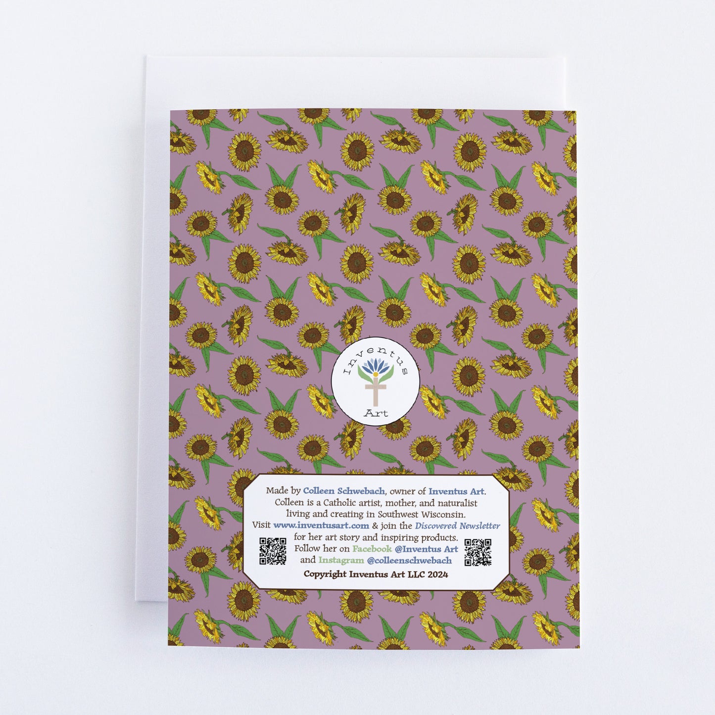 Single "You brighten up my life" Greeting Cards with Peel-and-stick Envelopes (A2 size; 5 color choices)