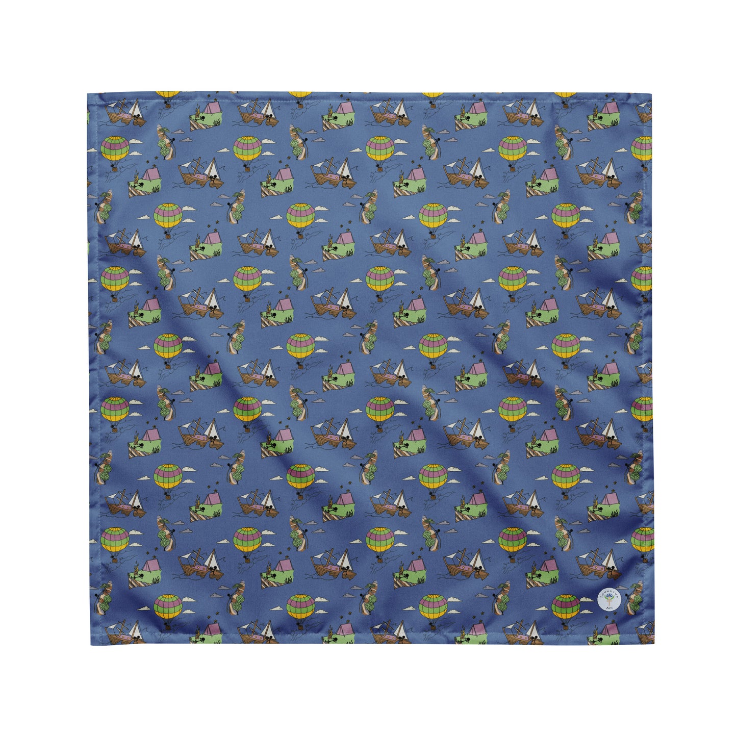 Lavender-Blue "Dreaming Adventure" Bandana (3 sizes)