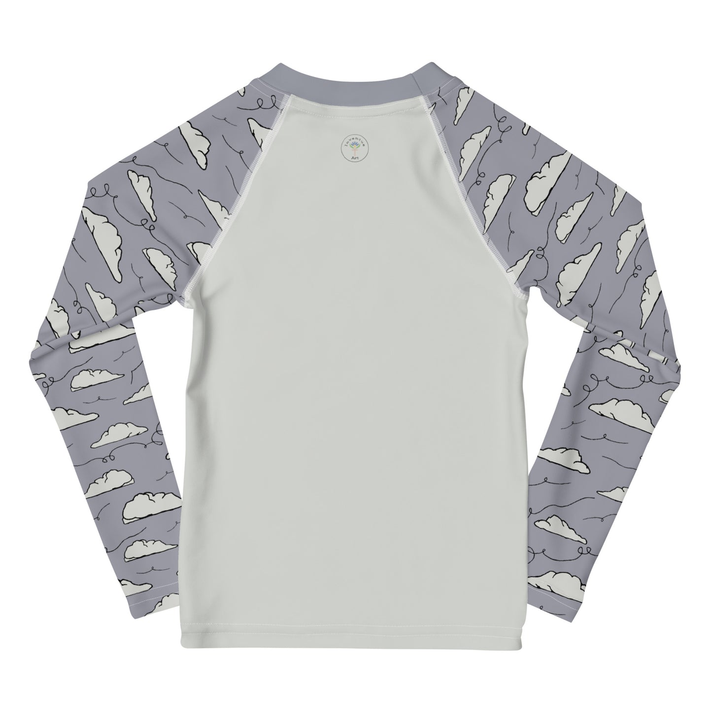 Kids Gray Hot Air Balloon "Dreaming Adventure" Rash Guard (Size 2-7)
