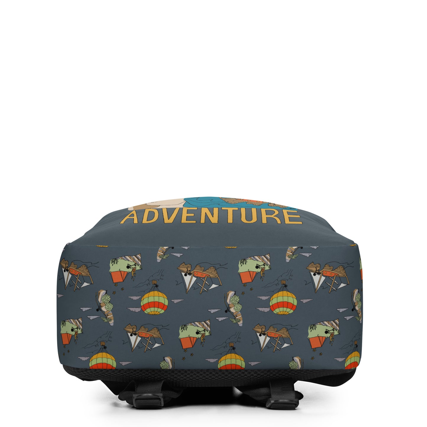 Dark-Blue "Dreaming Adventure" Minimalist Backpack