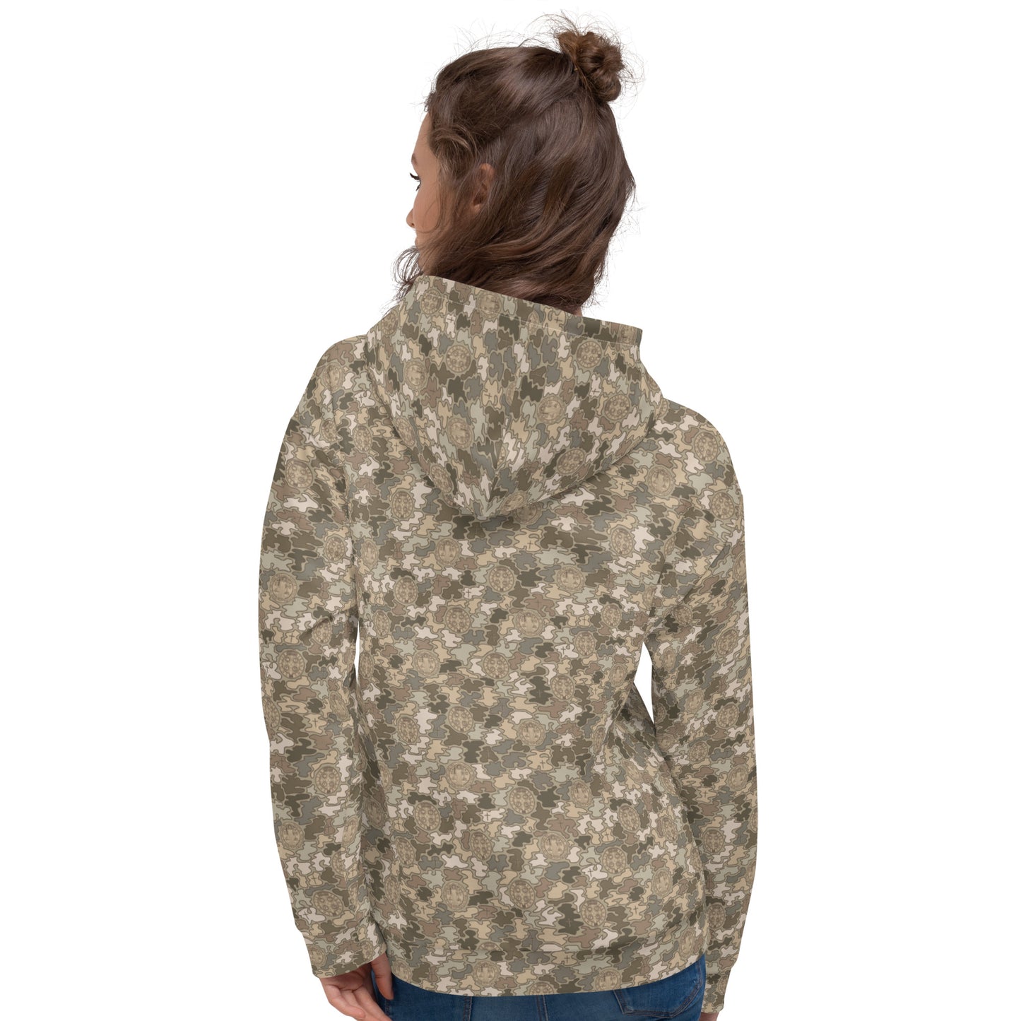 Desert Tan "Catholicamouflage" Unisex Pull-over Hoodie (Size XS-6XL)