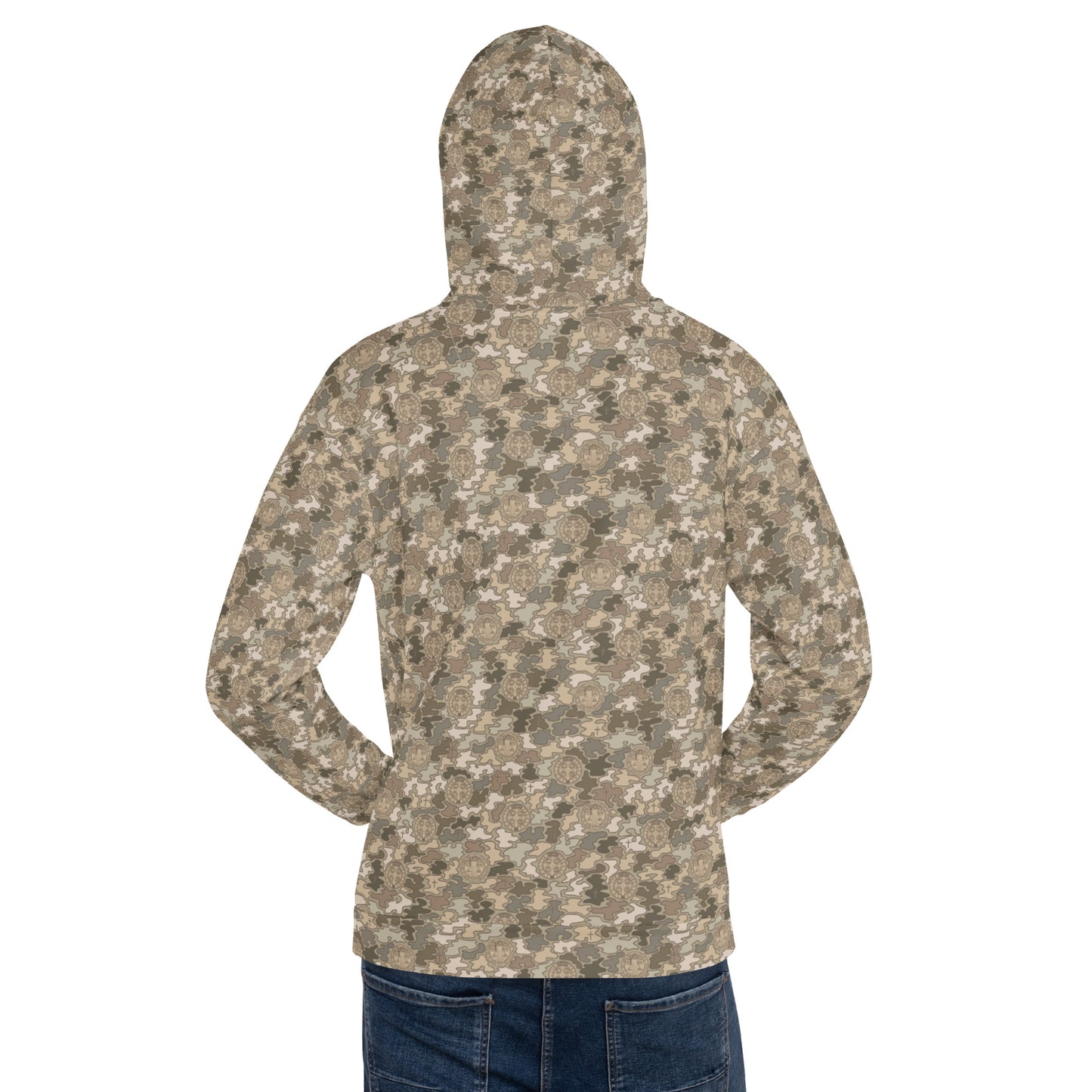 Desert Tan "Catholicamouflage" Unisex Pull-over Hoodie (Size XS-6XL)