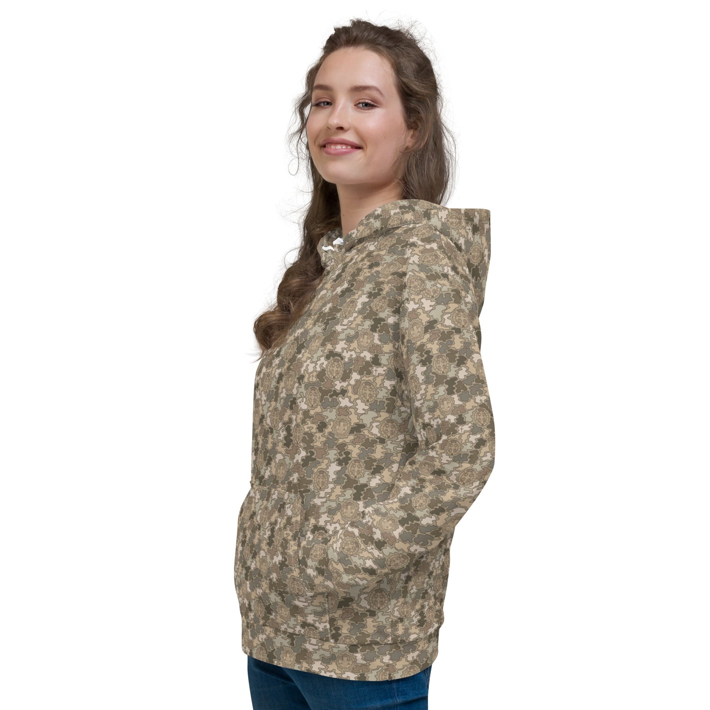 Desert Tan "Catholicamouflage" Unisex Pull-over Hoodie (Size XS-6XL)