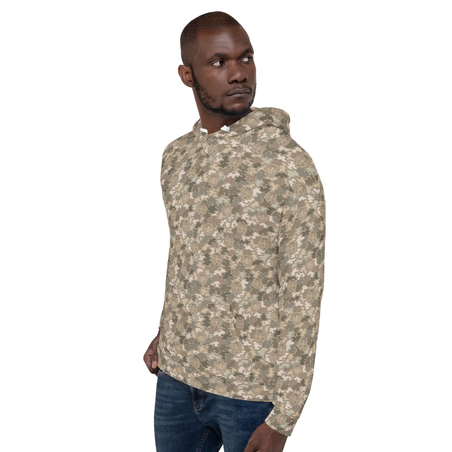 Desert Tan "Catholicamouflage" Unisex Pull-over Hoodie (Size XS-6XL)