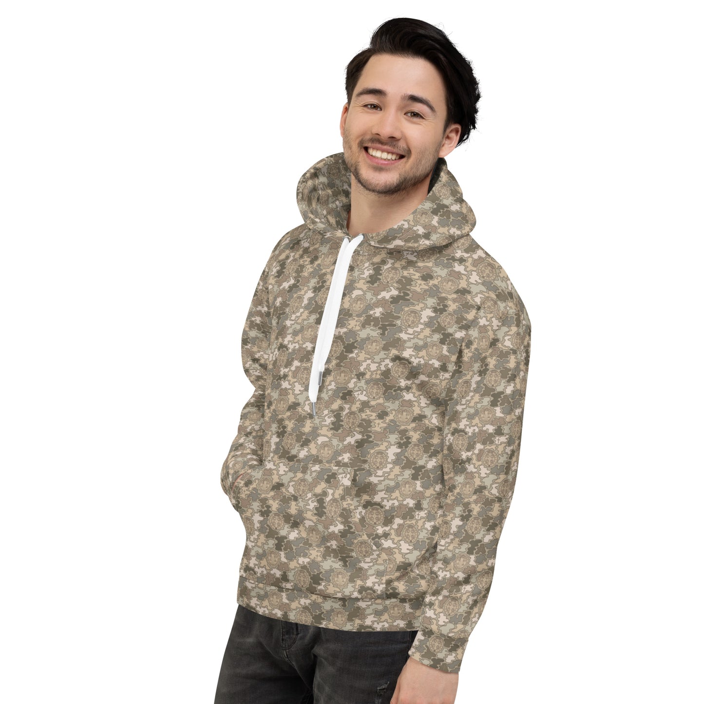 Desert Tan "Catholicamouflage" Unisex Pull-over Hoodie (Size XS-6XL)