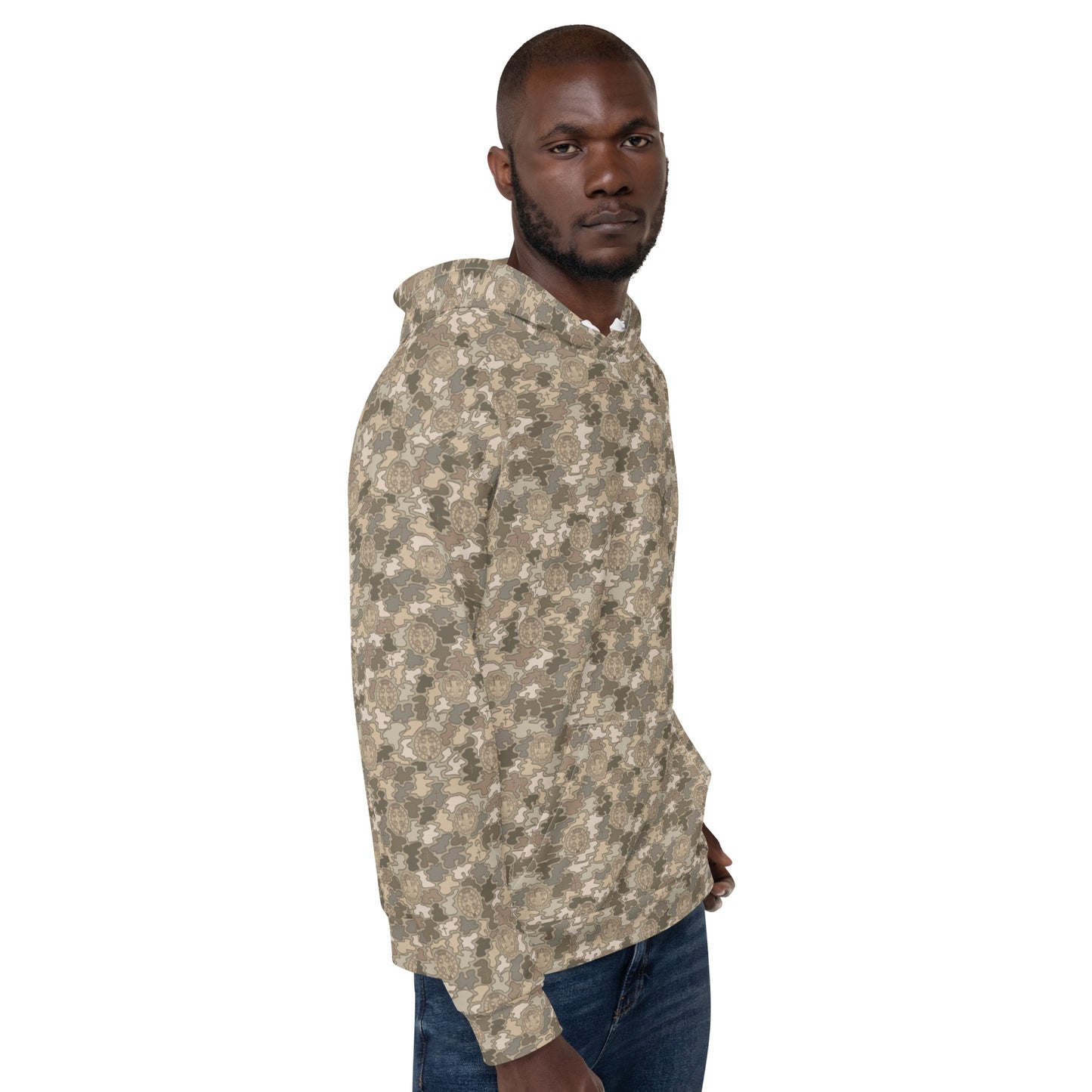 Desert Tan "Catholicamouflage" Unisex Pull-over Hoodie (Size XS-6XL)