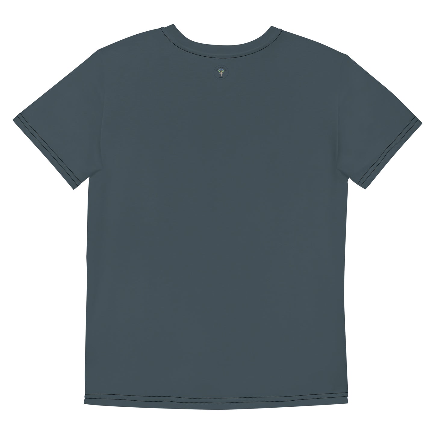 Youth Dark-Blue Camping "Dreaming Adventure" Short-Sleeved Crew Neck T-shirt (Size 8-20)