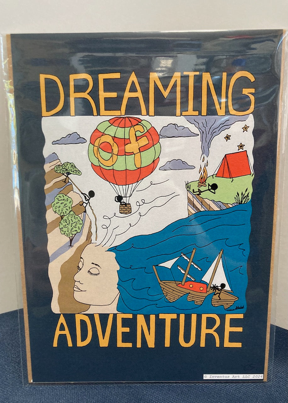 Special Edition Unframed, Un-matted Dreaming Adventure Art Prints on Paper (5"x7") (6 prints to choose from)