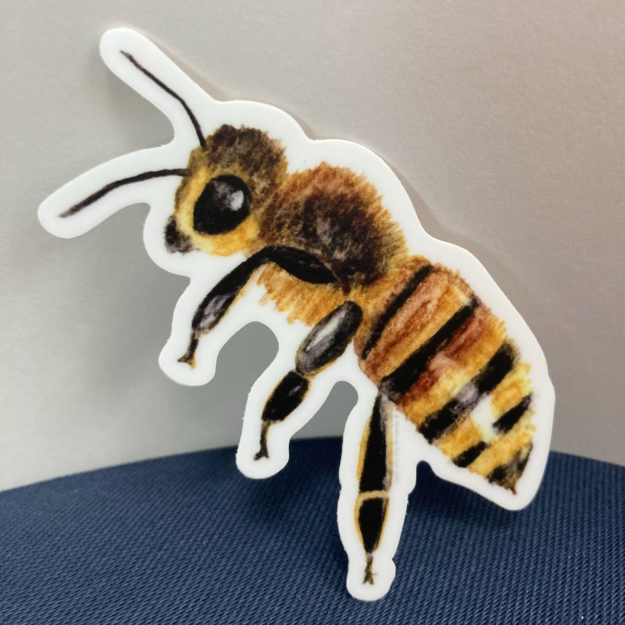 Honeybee Vinyl Sticker (3″ × 2.63″)