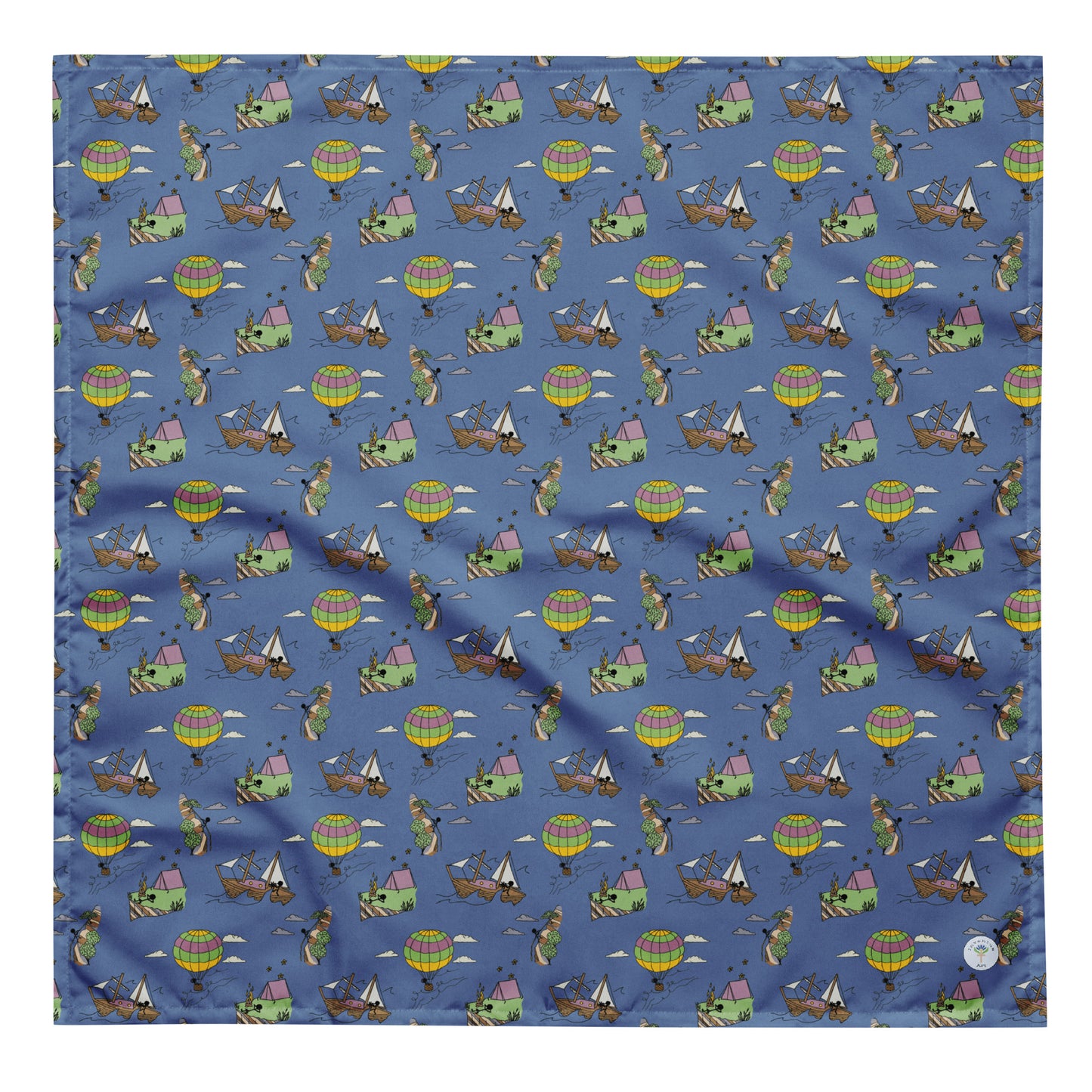 Lavender-Blue "Dreaming Adventure" Bandana (3 sizes)