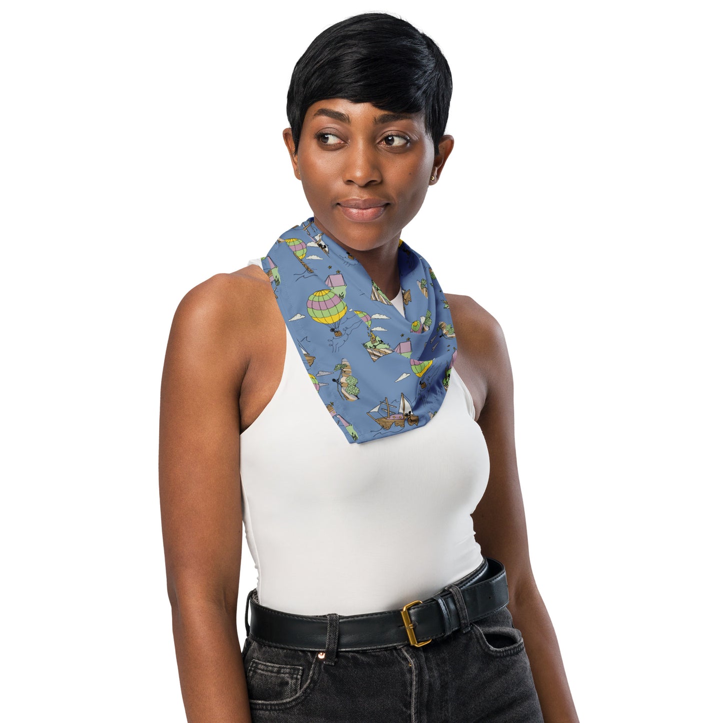Lavender-Blue "Dreaming Adventure" Bandana (3 sizes)