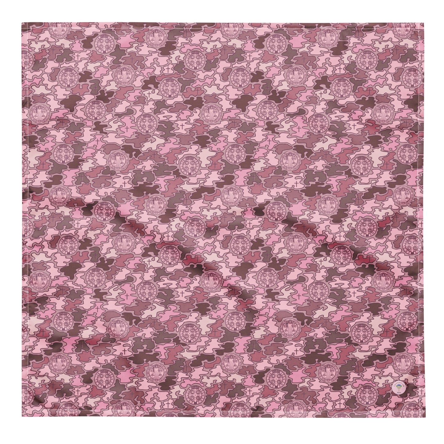 Pink "Catholicamouflage" Polyester Bandana (3 sizes)