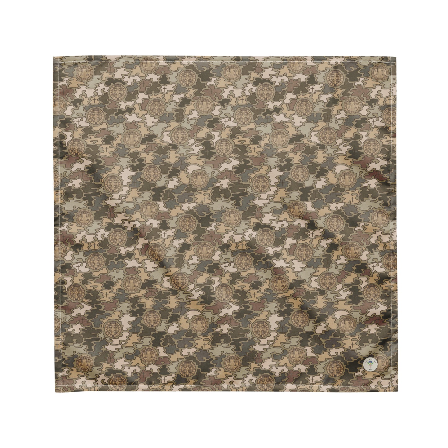 Desert Tan "Catholicamouflage" Polyester Bandana (3 sizes)