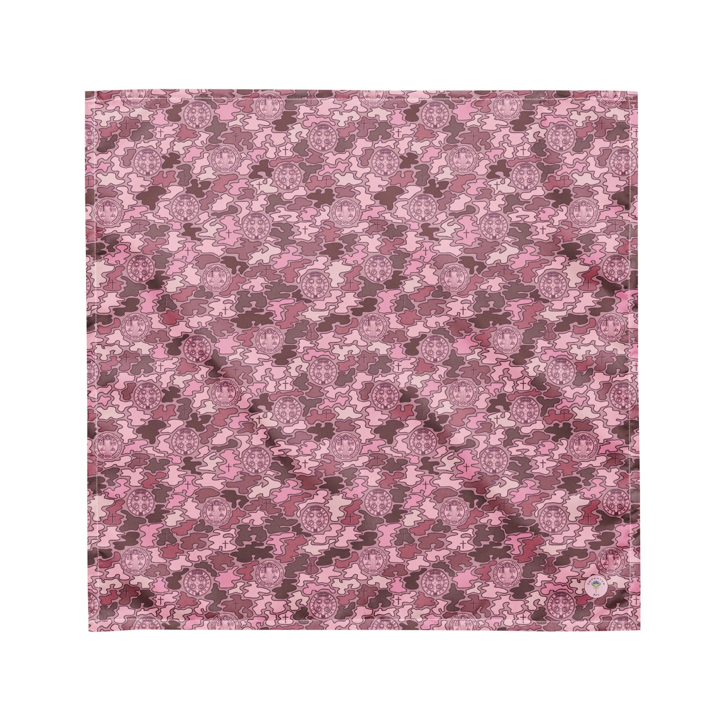 Pink "Catholicamouflage" Polyester Bandana (3 sizes)