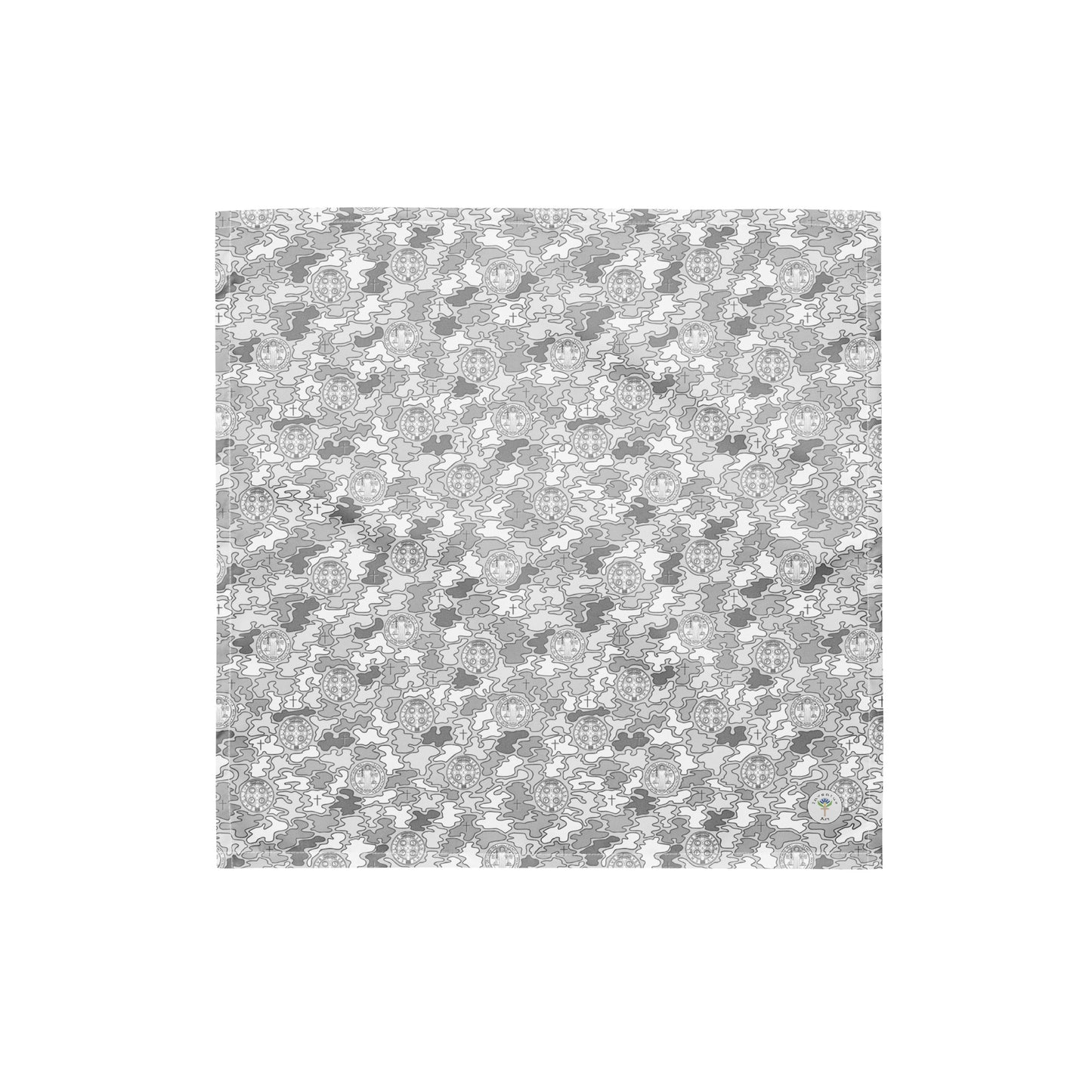 White-Gray  "Catholicamouflage" Polyester Bandana (3 sizes)
