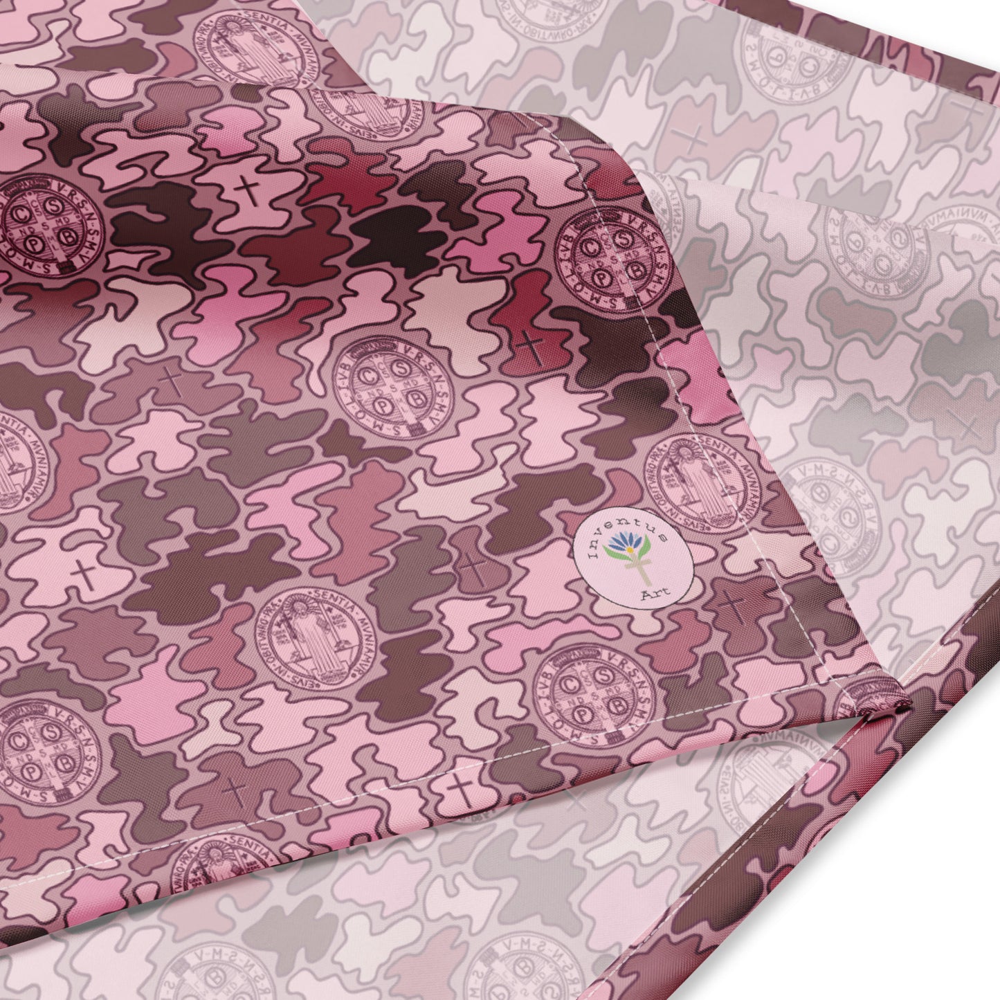 Pink "Catholicamouflage" Polyester Bandana (3 sizes)