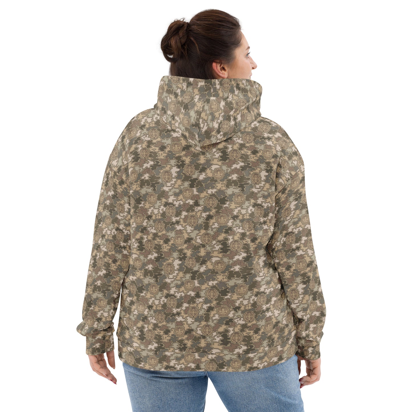 Desert Tan "Catholicamouflage" Unisex Pull-over Hoodie (Size XS-6XL)
