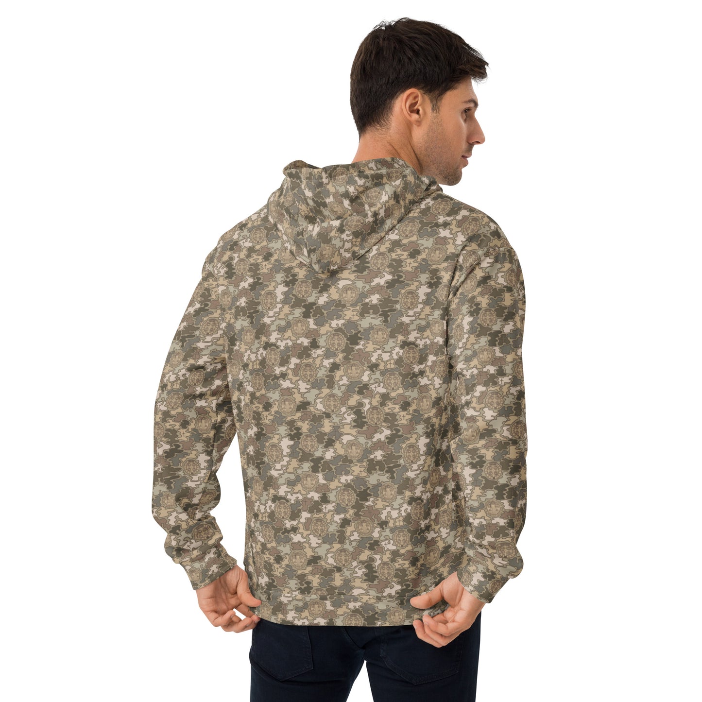 Desert Tan "Catholicamouflage" Unisex Pull-over Hoodie (Size XS-6XL)
