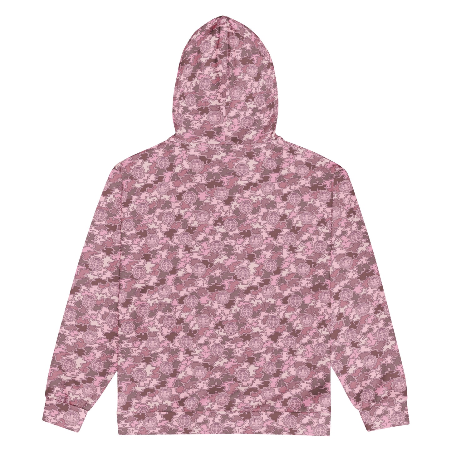 Pink "Catholicamouflage" Unisex Zipper Hoodie (Size XXS-6XL)