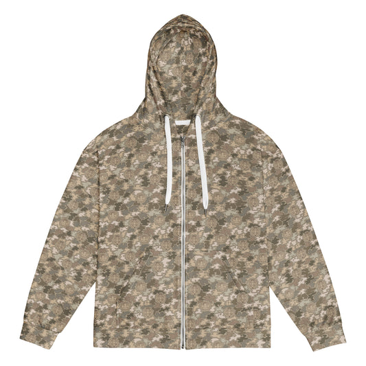 Desert Tan "Catholicamouflage" Unisex Zipper Hoodie (Size XXS-6XL)