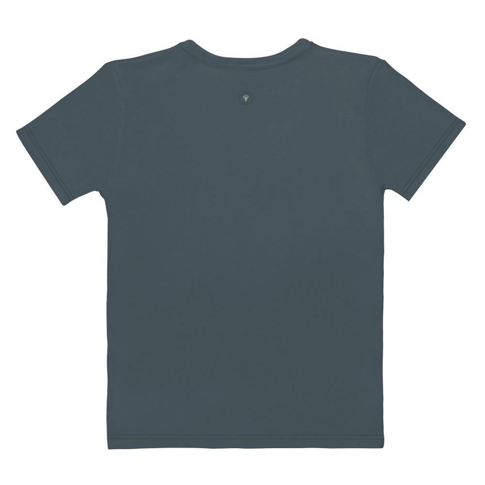 Women's Dark-Blue Camping "Dreaming Adventure" Crew-Neck T-shirt (Size XS-2XL)