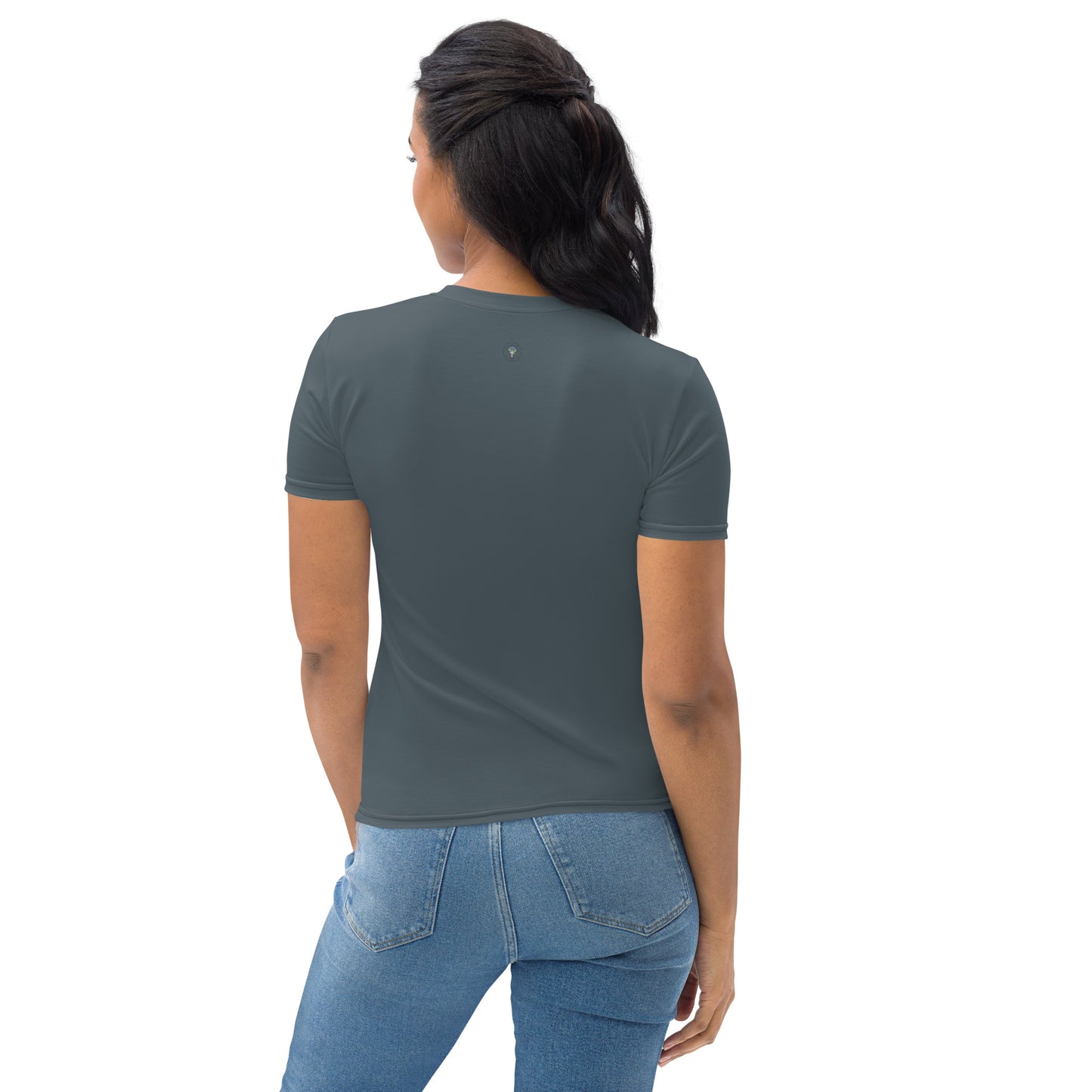 Women's Dark-Blue Camping "Dreaming Adventure" Crew-Neck T-shirt (Size XS-2XL)