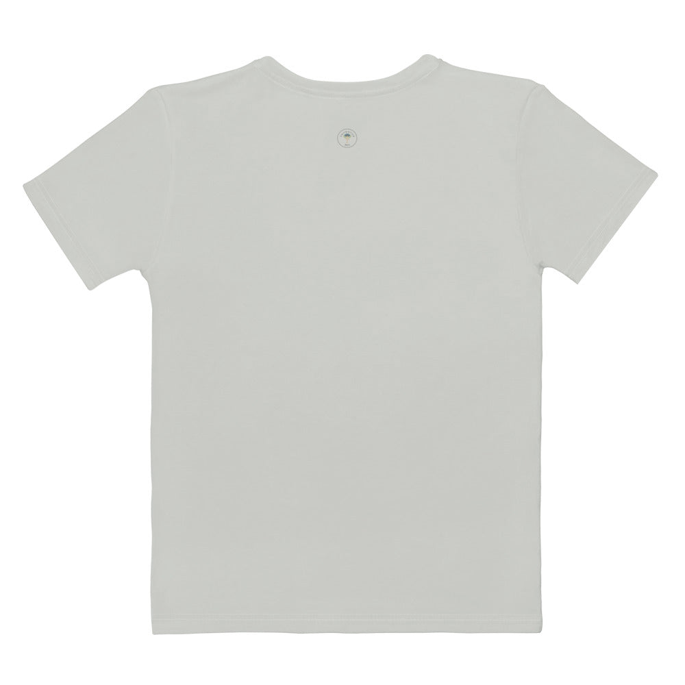 Women's Gray Hot Air Balloon "Dreaming Adventure" Crew-Neck T-shirt (Size XS-2XL)
