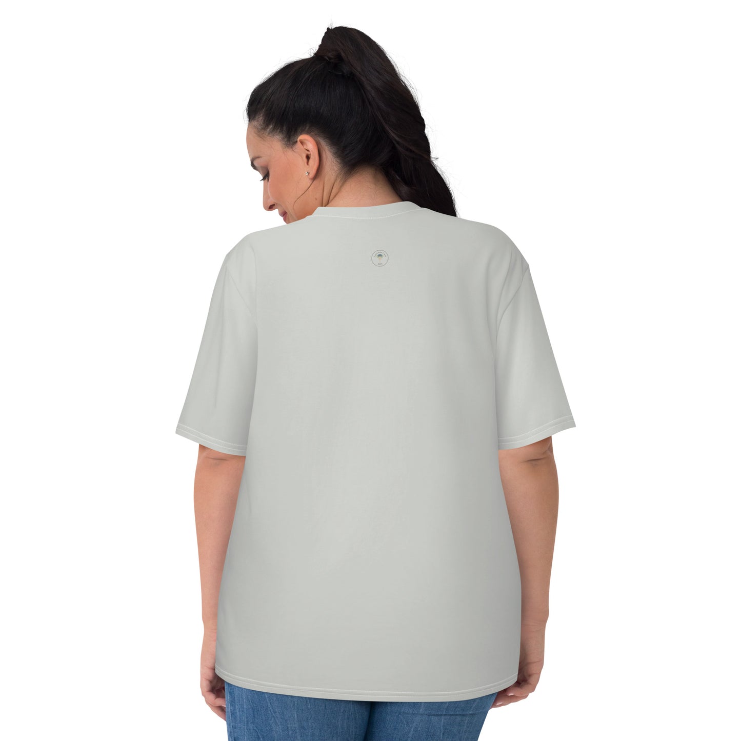 Women's Gray Hot Air Balloon "Dreaming Adventure" Crew-Neck T-shirt (Size XS-2XL)