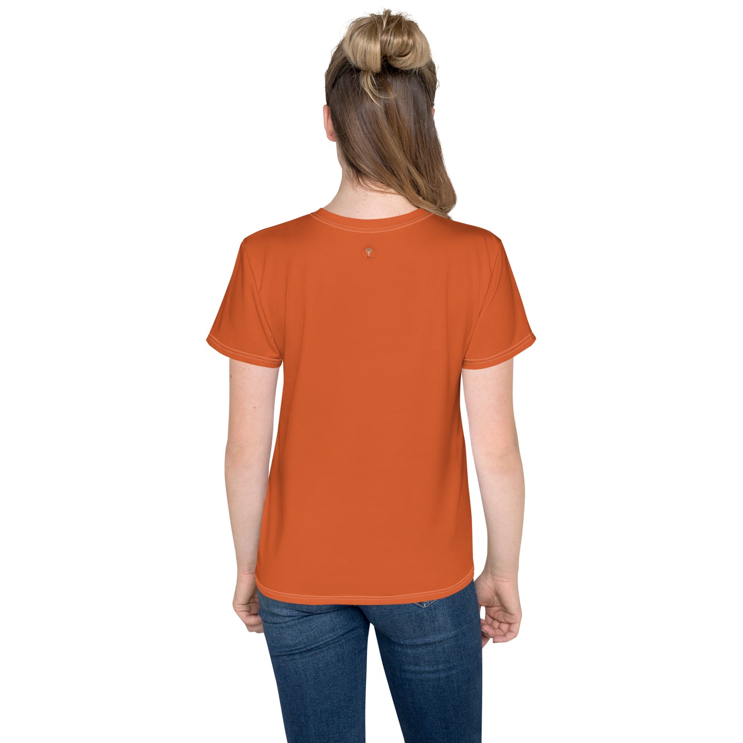 Youth Orange Climbing "Dreaming Adventure" Short-Sleeved Crew Neck T-shirt  (Size 8-20)